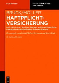 Imagen de portada: Haftpflichtversicherung 1st edition 9783110520392