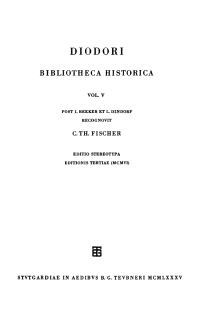 Immagine di copertina: Diodori Bibliotheca historica 1st edition 9783110524437
