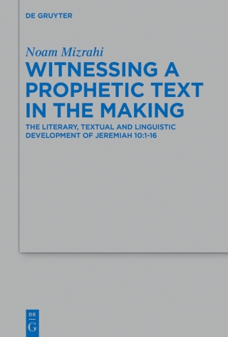 Cover image: Witnessing a Prophetic Text in the Making 1st edition 9783110522594