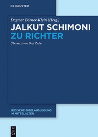 Immagine di copertina: Jalkut Schimoni zu Richter 1st edition 9783110533118