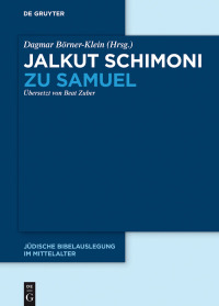 Cover image: Jalkut Schimoni zu Samuel 1st edition 9783110533125