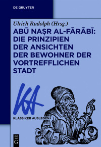 Imagen de portada: Abū Naṣr al-Fārābī 1st edition 9783110534061