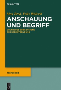 Cover image: Anschauung und Begriff 1st edition 9783110535808