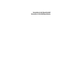 Omslagafbeelding: Innovation in der Bauwirtschaft Innovation in the Building Industry 1st edition 9783110537901