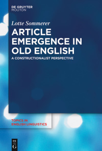 Cover image: Article Emergence in Old English 1st edition 9783110539370