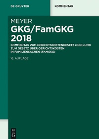 Immagine di copertina: GKG/FamGKG 2018 16th edition 9783110539424