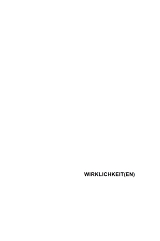 Imagen de portada: Wirklichkeit(en) 1st edition 9783110543339