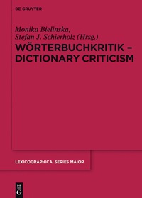 Immagine di copertina: Wörterbuchkritik - Dictionary Criticism 1st edition 9783110544732