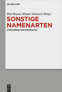 Cover image: Sonstige Namenarten 1st edition 9783110544756