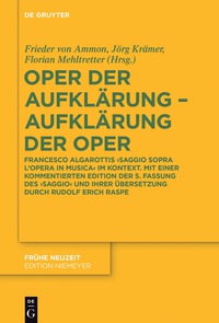 Titelbild: Oper der Aufklärung – Aufklärung der Oper 1st edition 9783110542097