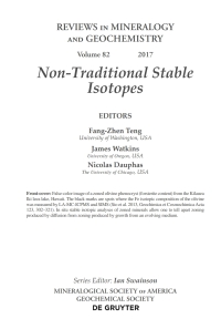 Cover image: Non-Traditional Stable Isotopes 1st edition 9780939950980