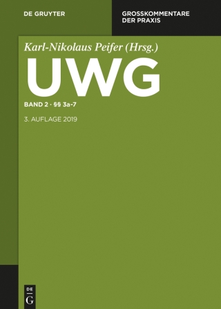 Omslagafbeelding: §§ 3a-7 3rd edition 9783110545548