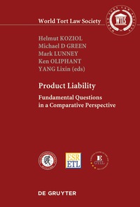 Cover image: PRODUCT LIABILITY 1st edition 9783110546002