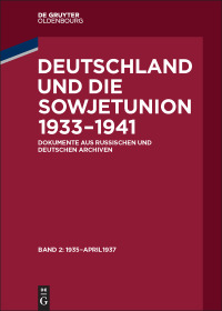Titelbild: Januar 1935 – April 1937 1st edition 9783110545470