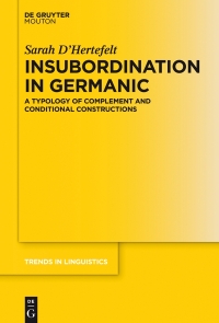 Cover image: Insubordination in Germanic 1st edition 9783110546637