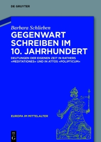 Imagen de portada: Gegenwart schreiben im 10. Jahrhundert 1st edition 9783110555141