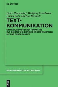 صورة الغلاف: Textkommunikation 1st edition 9783110553840