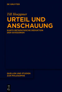 Cover image: Urteil und Anschauung 1st edition 9783110556278