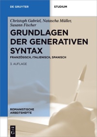 Cover image: Grundlagen der generativen Syntax 3rd edition 9783110561258