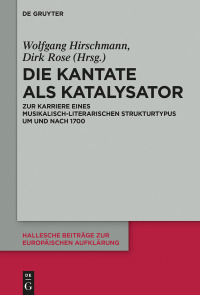 Imagen de portada: Die Kantate als Katalysator 1st edition 9783110569360