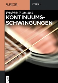 Imagen de portada: Kontinuumsschwingungen 1st edition 9783110462852