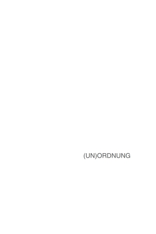 Cover image: (UN)ORDNUNG 1st edition 9783110574807