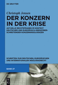 Imagen de portada: Der Konzern in der Krise 1st edition 9783110577624