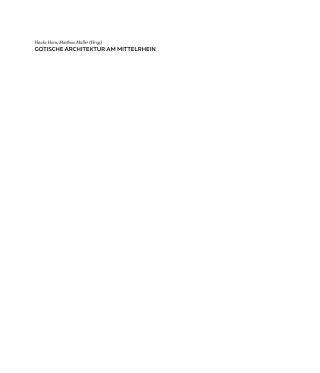Cover image: Gotische Architektur am Mittelrhein 1st edition 9783110577198