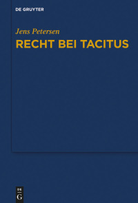صورة الغلاف: Recht bei Tacitus 1st edition 9783110579888