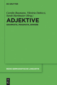Cover image: Adjektive 1st edition 9783110581560
