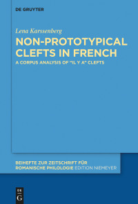 Titelbild: Non-prototypical Clefts in French 1st edition 9783110583755