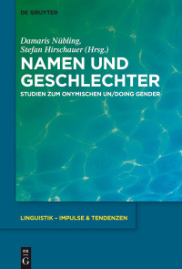 Cover image: Namen und Geschlechter 1st edition 9783110586855