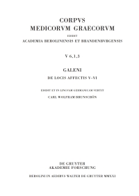Titelbild: Galeni De locis affectis V–VI / Galen, Über das Erkennen erkrankter Körperteile V–VI 1st edition 9783110582529