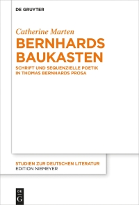 Cover image: Bernhards Baukasten 1st edition 9783110587395