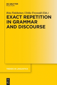 Cover image: Exact Repetition in Grammar and Discourse 1st edition 9783110589986