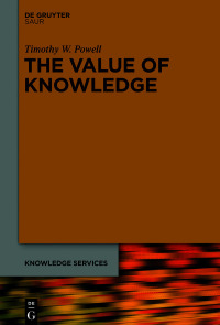 Imagen de portada: The Value of Knowledge 1st edition 9783110590227