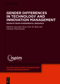 Cover image: Gender Differences in Technology and Innovation Management 1st edition 9783110590791