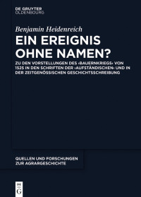 Titelbild: Ein Ereignis ohne Namen? 1st edition 9783110601305