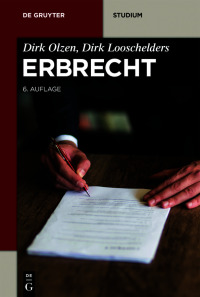 Cover image: Erbrecht 6th edition 9783110602814