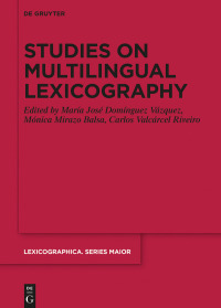 Cover image: Studies on Multilingual Lexicography 1st edition 9783110604672
