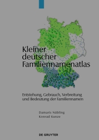 Cover image: Kleiner deutscher Familiennamenatlas 1st edition 9783110186260