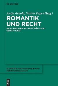 Imagen de portada: Romantik und Recht 1st edition 9783110609837