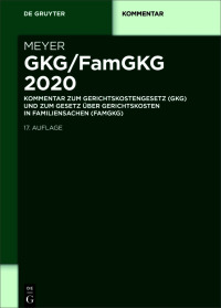Omslagafbeelding: GKG/FamGKG 2020 17th edition 9783110611007