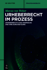 Imagen de portada: Urheberrecht im Prozess 1st edition 9783110552973