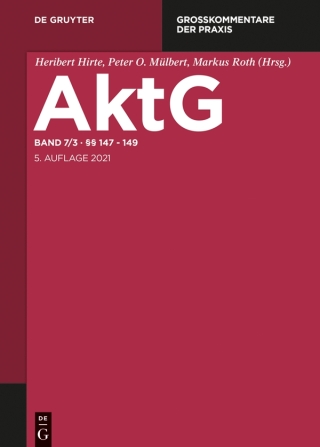Cover image: §§ 147-149 5th edition 9783110615852