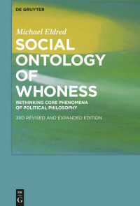 Cover image: Social Ontology of Whoness 3rd edition 9783110616378