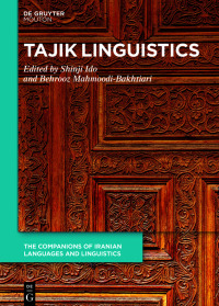 Cover image: Tajik Linguistics 1st edition 9783110619409