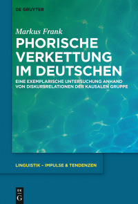Imagen de portada: Phorische Verkettung im Deutschen 1st edition 9783110620856