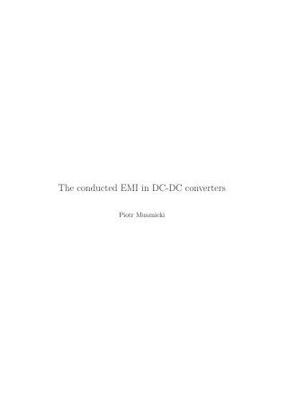 صورة الغلاف: The conducted EMI in DC-DC converters 1st edition 9783110619270