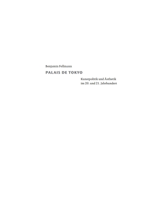 Cover image: Palais de Tokyo 1st edition 9783110623734